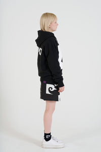 P logo hoodie | BLACK