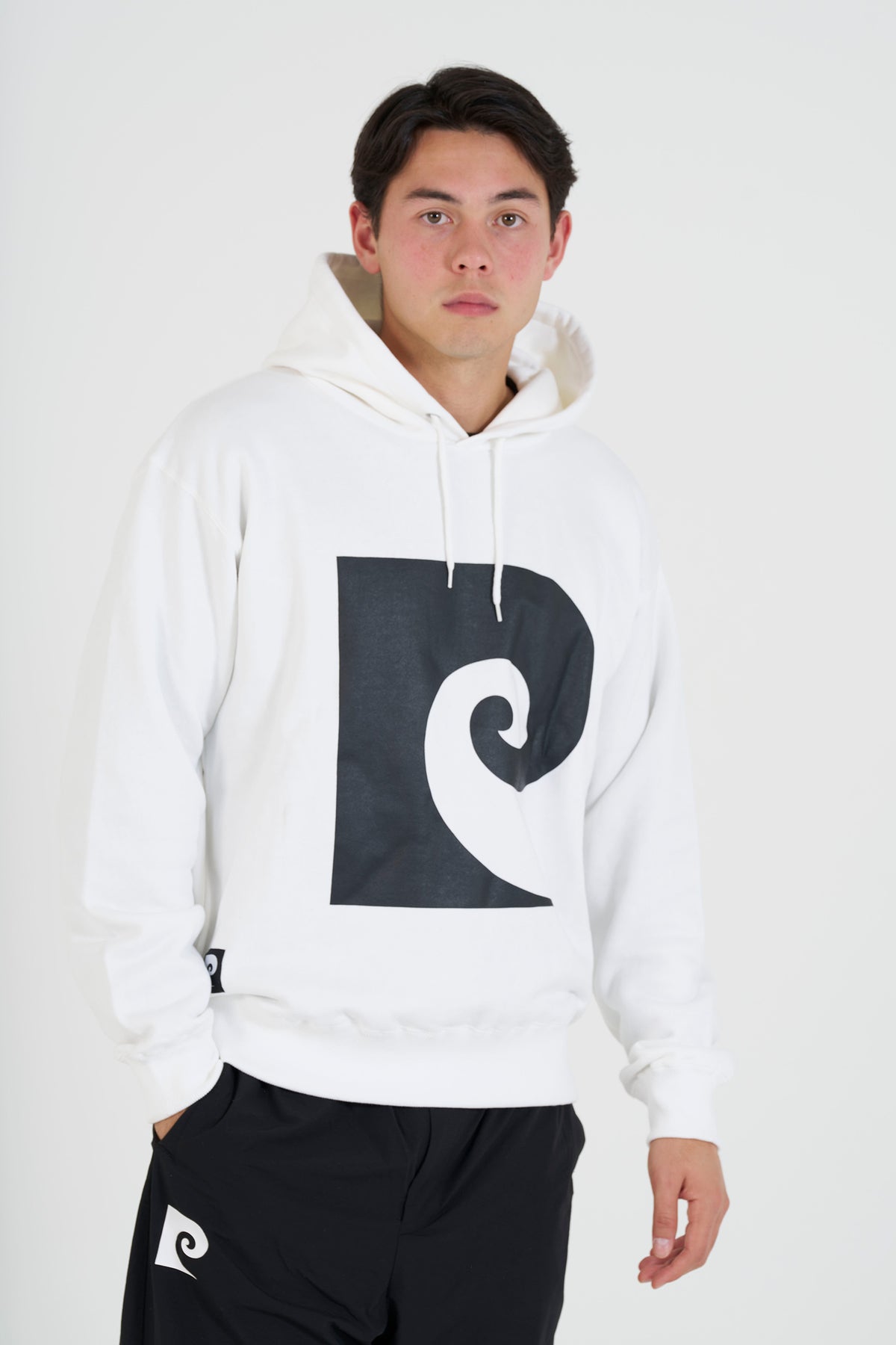 pierre cardin golf P logo hoodie | WHITE