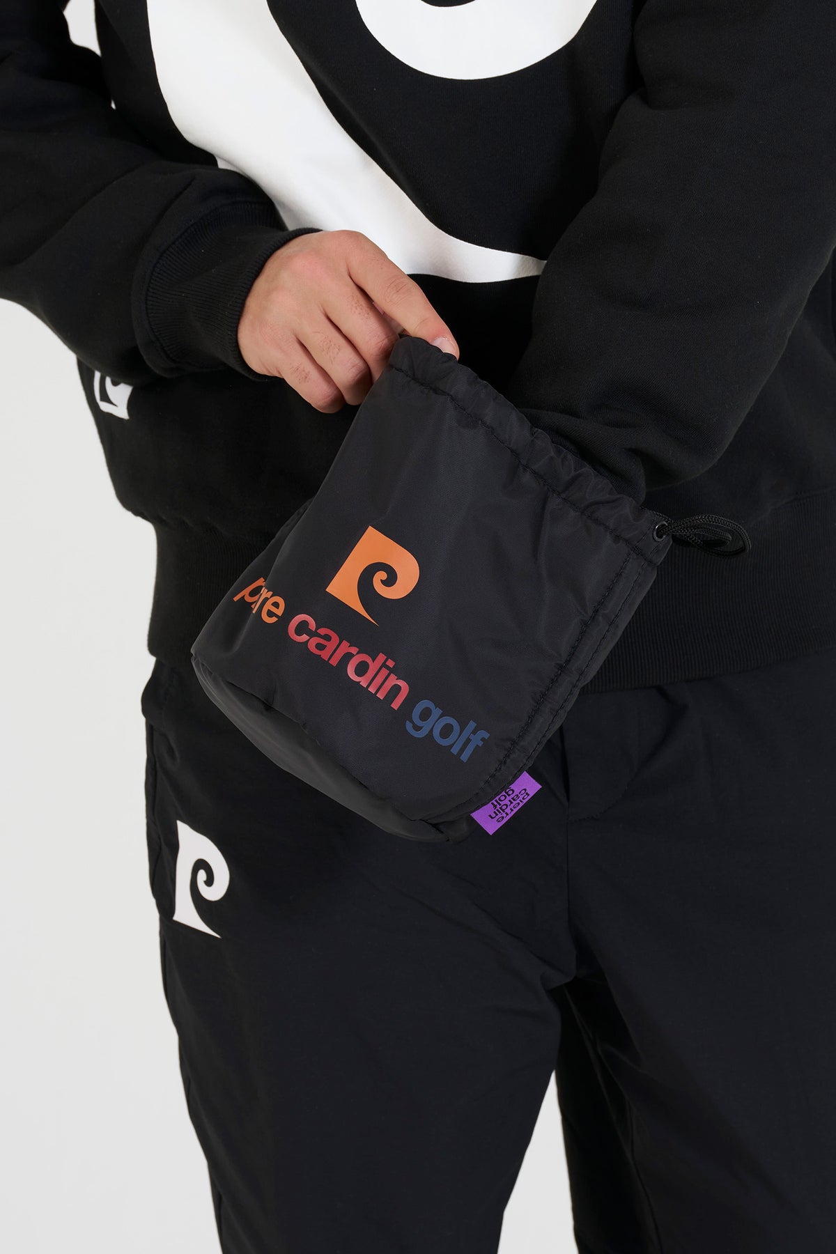 pierre cardin golf drawstring bag | BLACK × MULTI