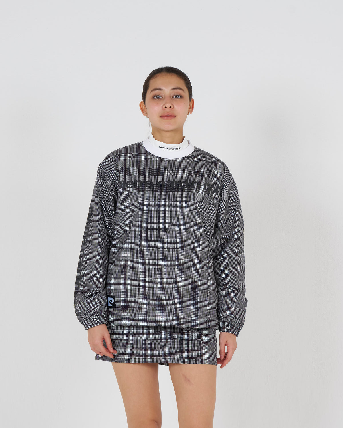 all-over pattern crew neck piste｜GLEN CHECK