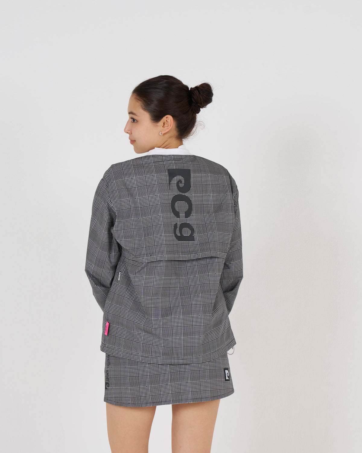 all-over pattern crew neck piste｜GLEN CHECK