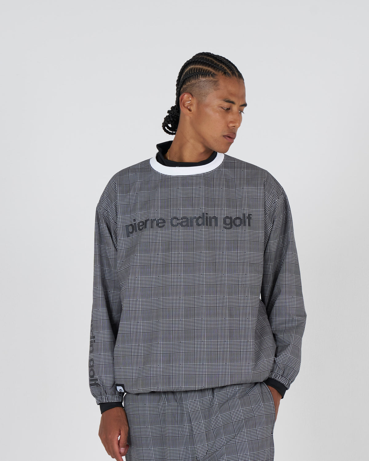 all-over pattern crew neck piste｜GLEN CHECK