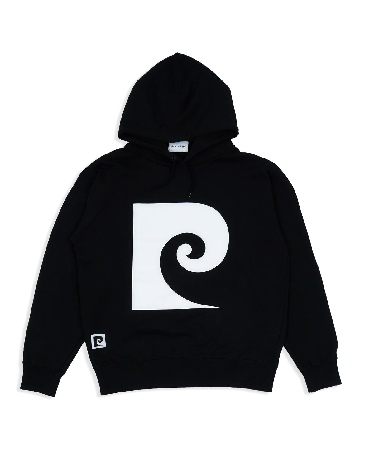 pierre cardin golf P logo hoodie | BLACK