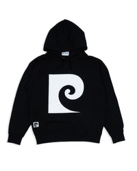 P logo hoodie | BLACK
