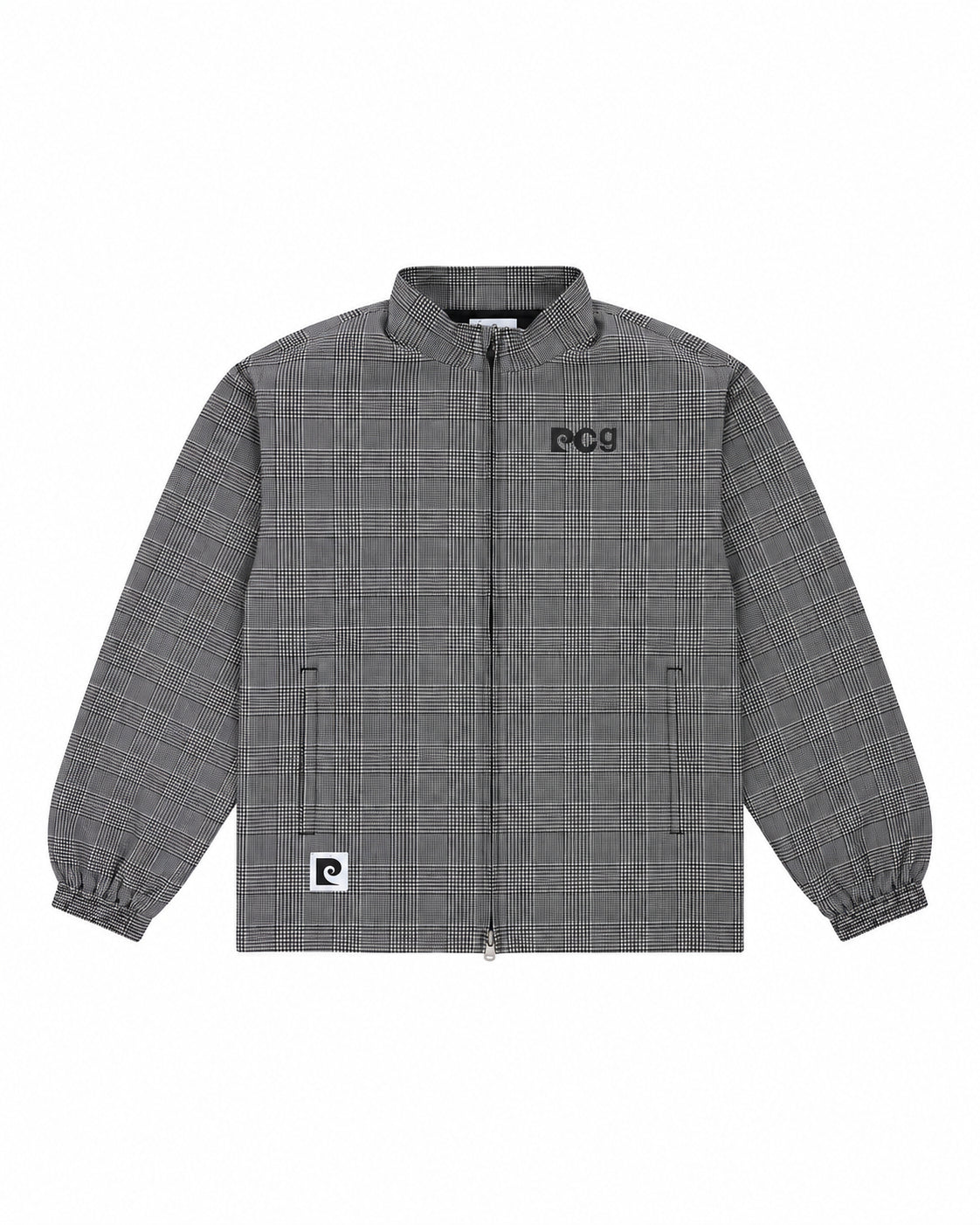 P logo all-over pattern zipup blouson｜GLEN CHECK