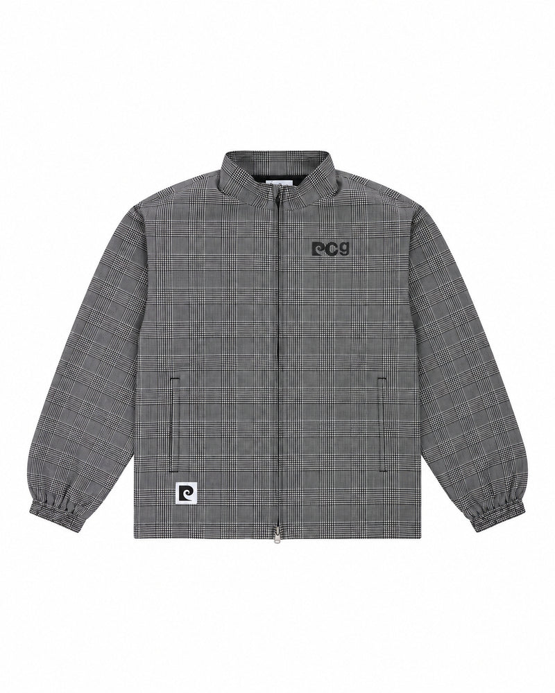 P logo all-over pattern zipup blouson｜GLEN CHECK