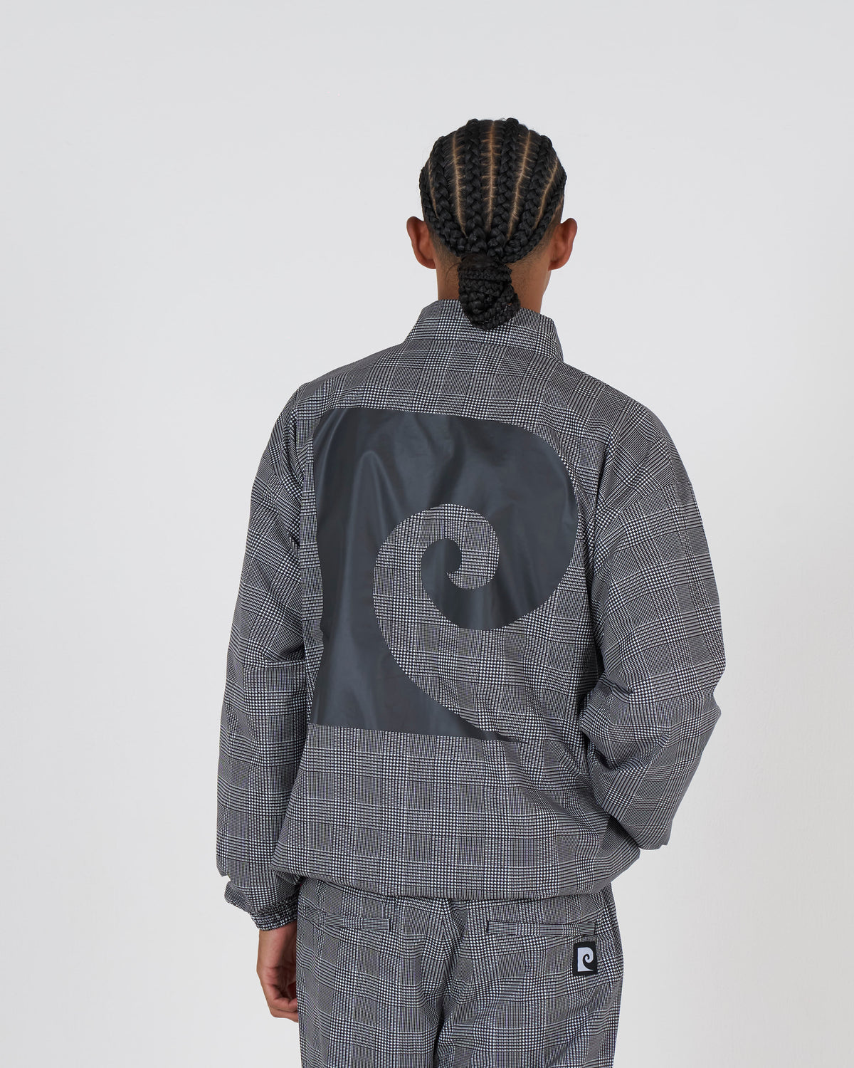 P logo all-over pattern zipup blouson｜GLEN CHECK