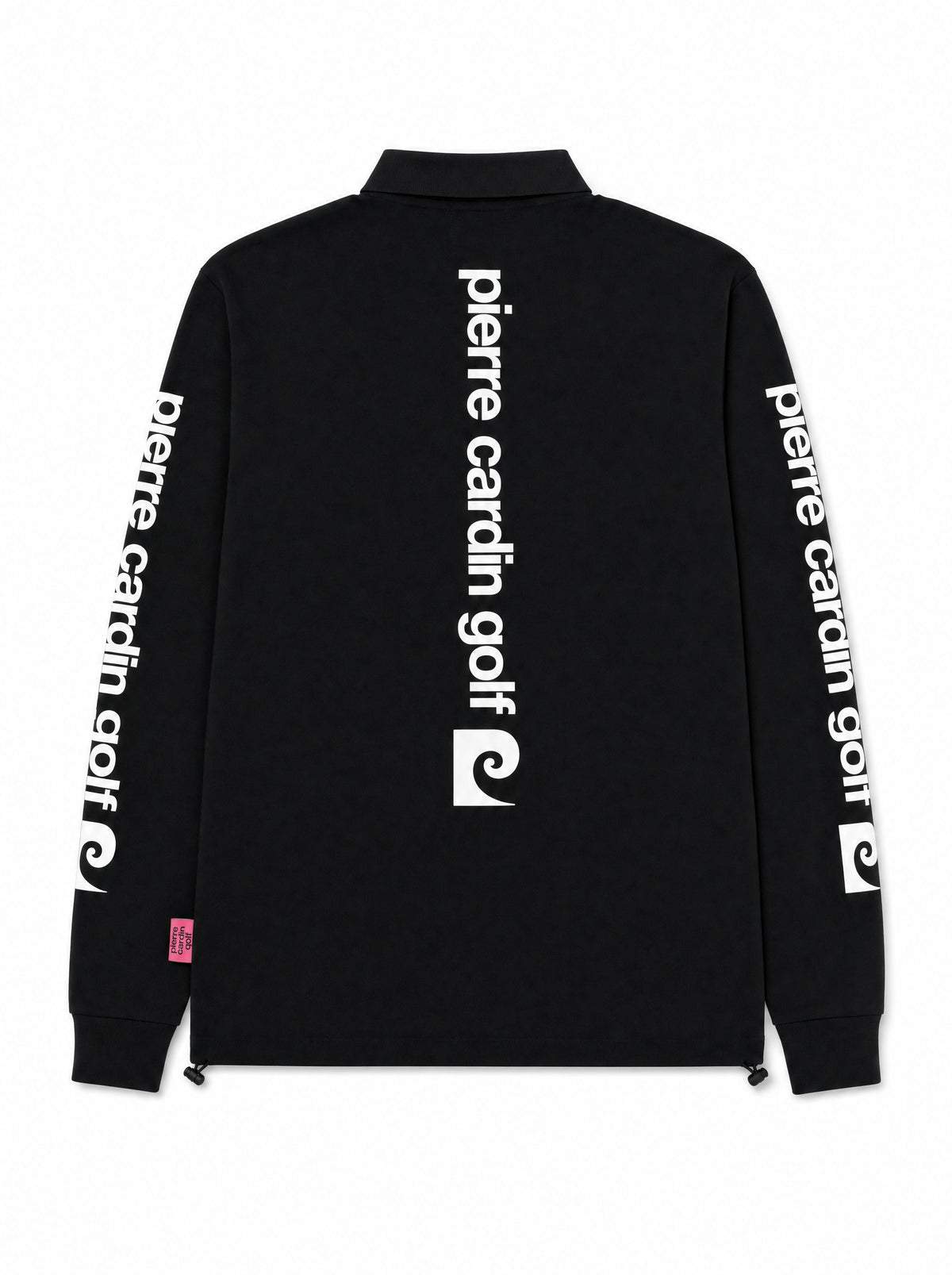 P logo long sleeve polo｜BLACK