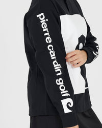 P logo long sleeve polo｜BLACK
