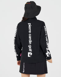P logo long sleeve polo｜BLACK