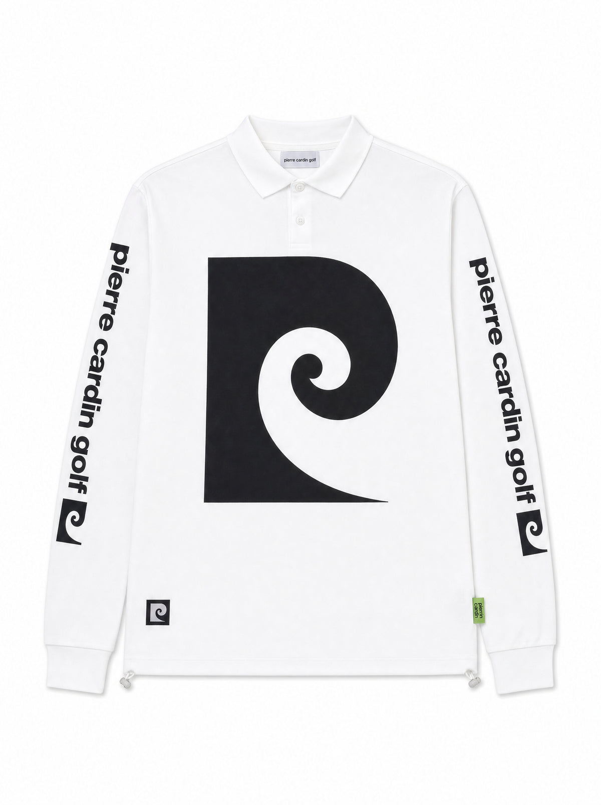 P logo long sleeve polo｜WHITE