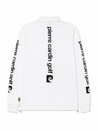 P logo long sleeve polo｜WHITE