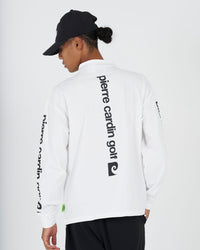 P logo long sleeve polo｜WHITE