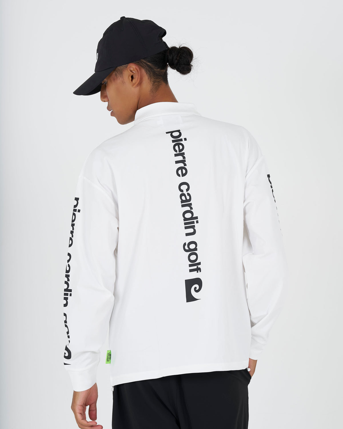 P logo long sleeve polo｜WHITE