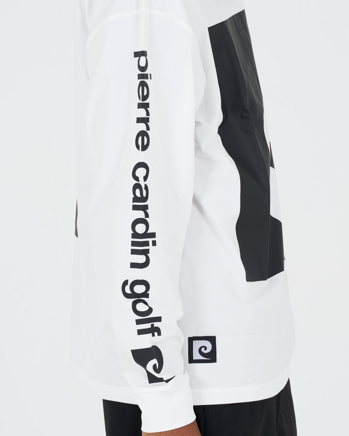 P logo long sleeve polo｜WHITE