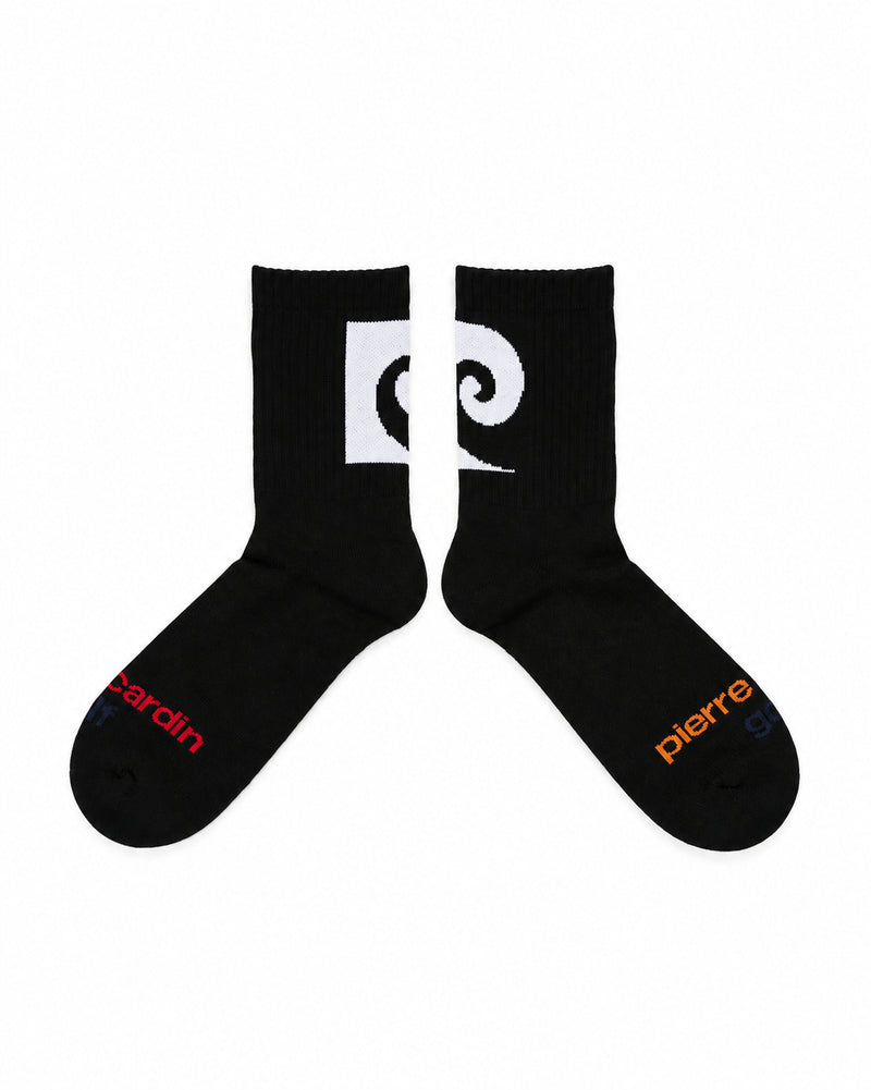 P logo socks｜BLACK × MULTI