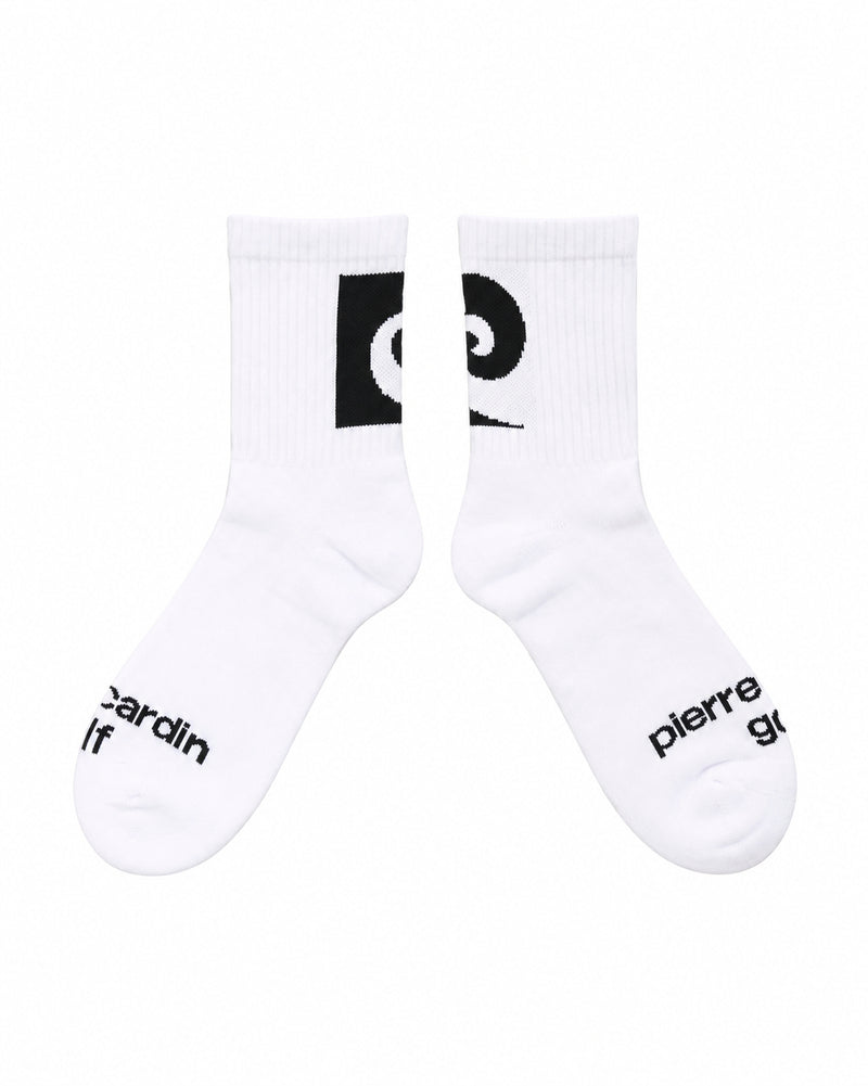 P logo socks｜WHITE