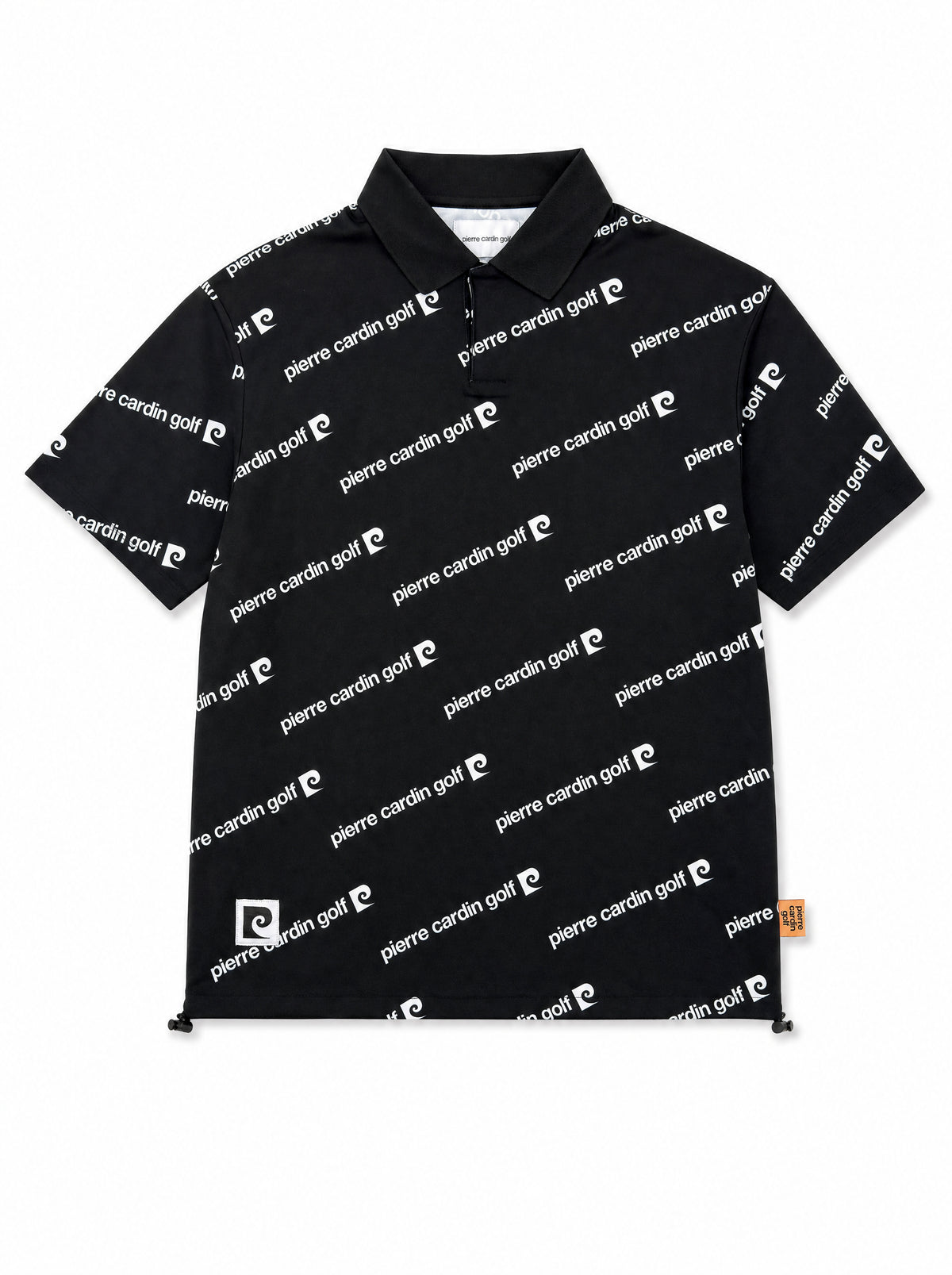 PCG all-over pattern short sleeve polo｜BLACK