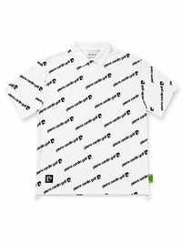 PCG all-over pattern short sleeve polo｜WHITE