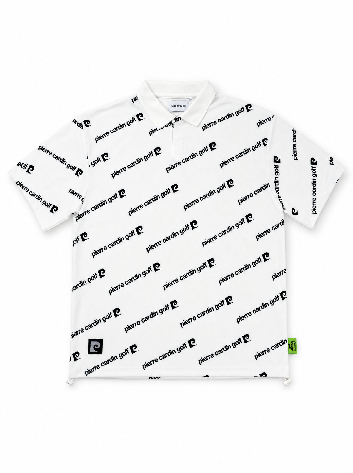 PCG all-over pattern short sleeve polo｜WHITE