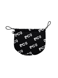 PCG logo drawstring bag｜BLACK × WHITE