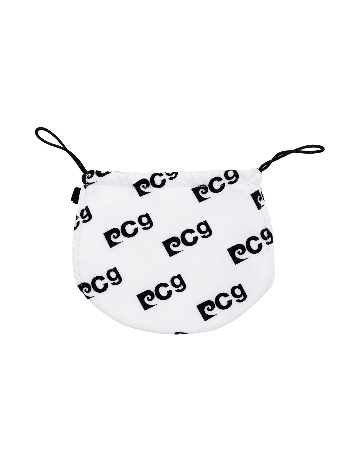 PCG logo drawstring bag｜WHITE × BLACK