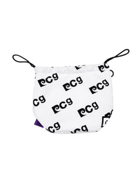 PCG logo drawstring bag｜WHITE × BLACK