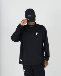 PCG logo long sleeve mock neck｜BLACK