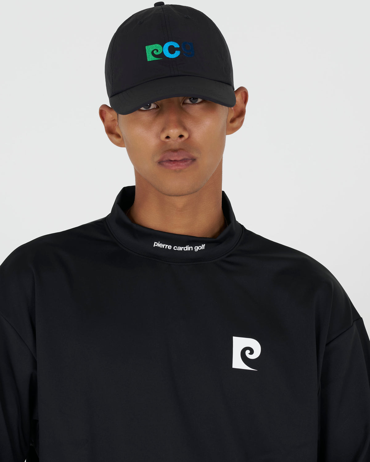 PCG logo long sleeve mock neck｜BLACK