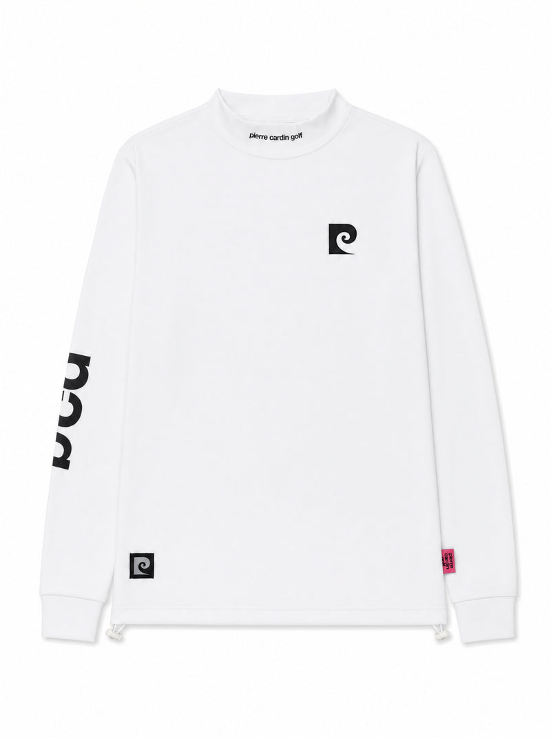 PCG logo long sleeve mock neck｜WHITE