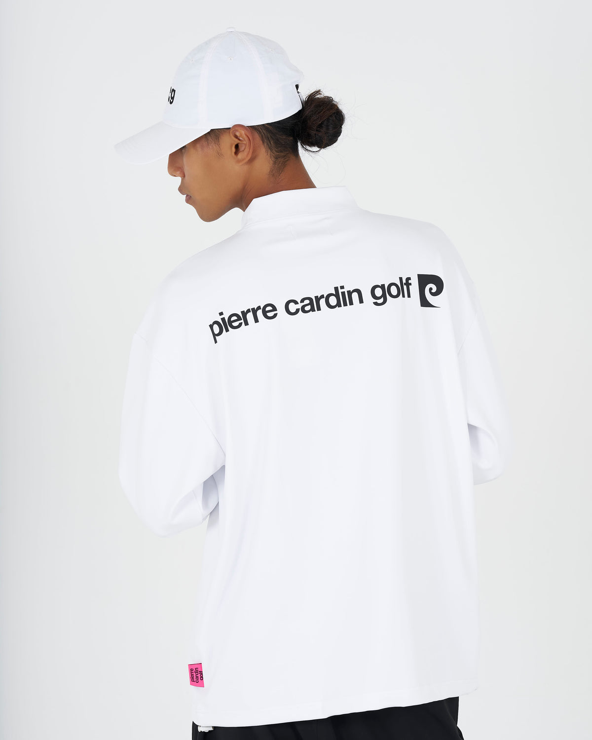 PCG logo long sleeve mock neck｜WHITE