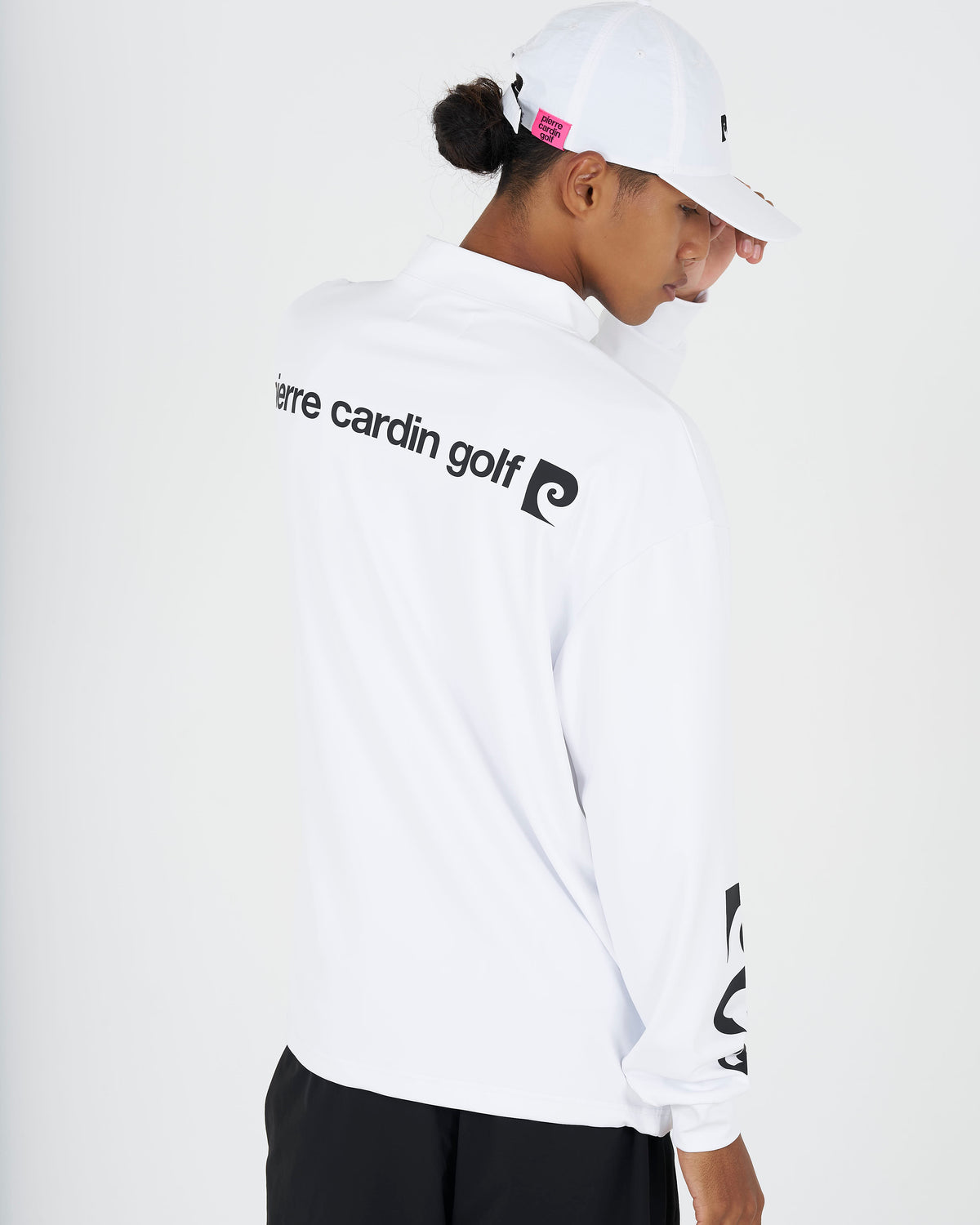 PCG logo long sleeve mock neck｜WHITE