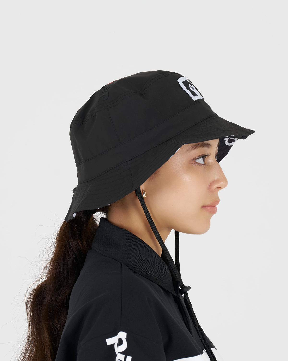 PCG logo reversible bucket hat｜BLACK