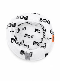 PCG logo reversible bucket hat｜WHITE