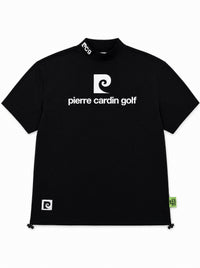 PCG logo short sleeve mock neck｜BLACK