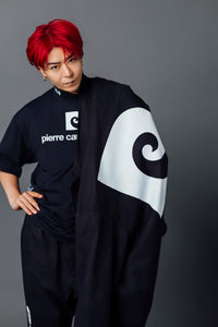 PCG logo short sleeve mock neck｜BLACK