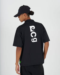 PCG logo short sleeve mock neck｜BLACK