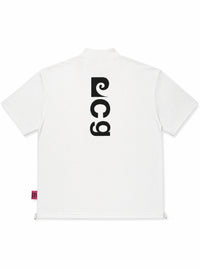PCG logo short sleeve mock neck｜WHITE