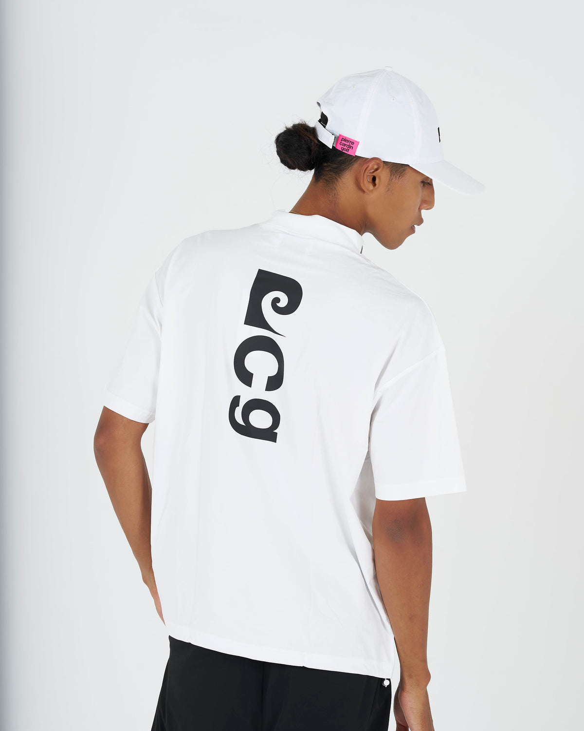 PCG logo short sleeve mock neck｜WHITE