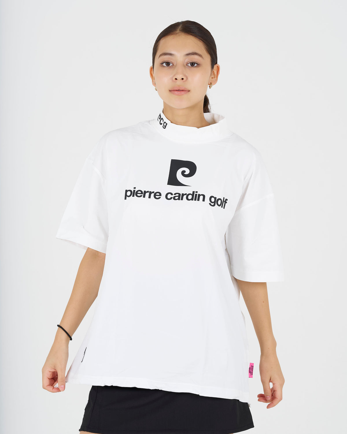 PCG logo short sleeve mock neck｜WHITE