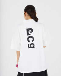 PCG logo short sleeve mock neck｜WHITE