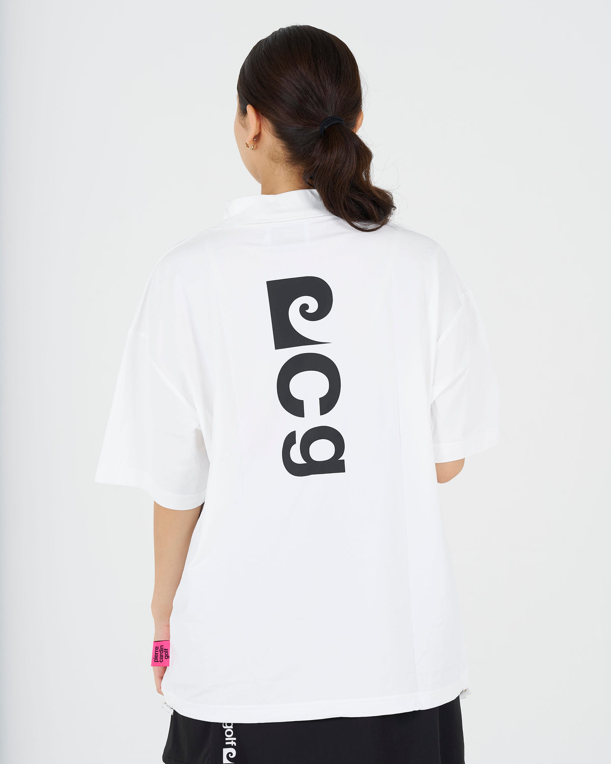 PCG logo short sleeve mock neck｜WHITE