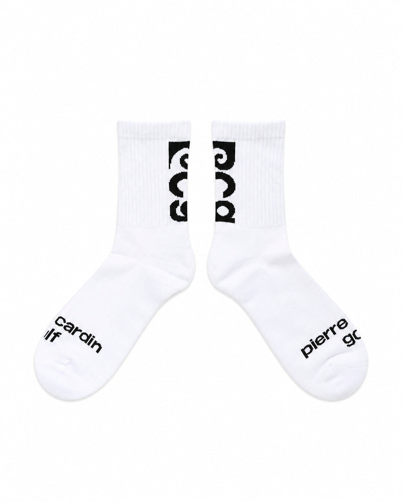 PCG logo socks｜WHITE