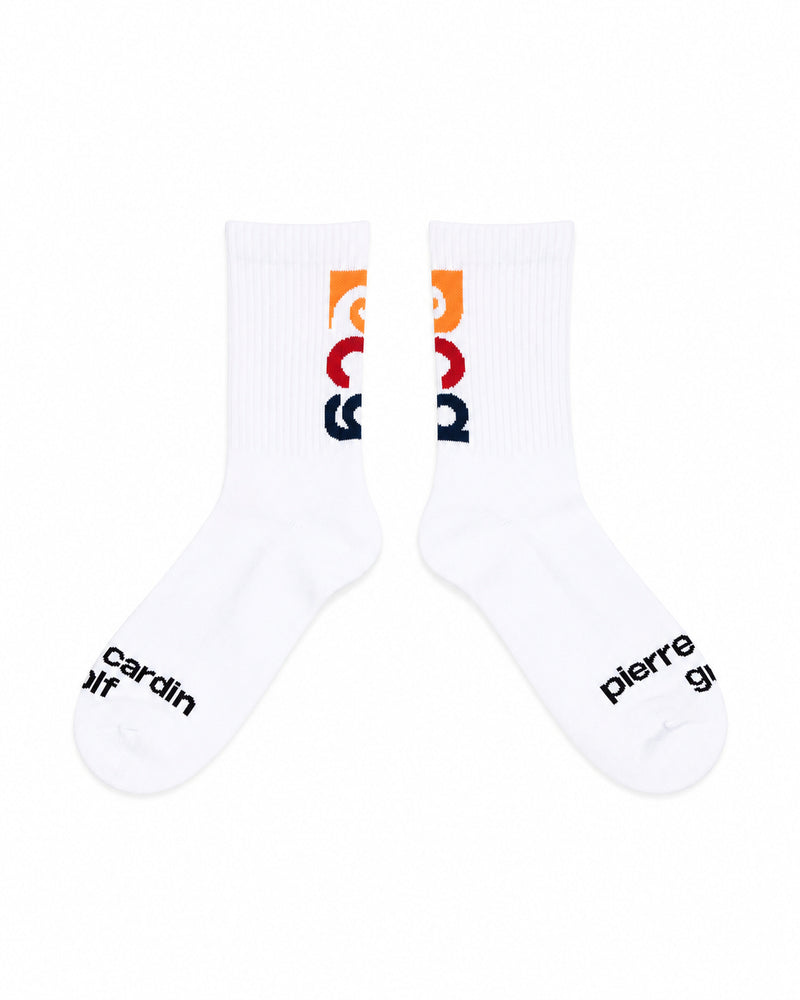 PCG logo socks｜WHITE × MULTI