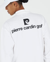 PCG multi logo long sleeve mock neck｜WHITE