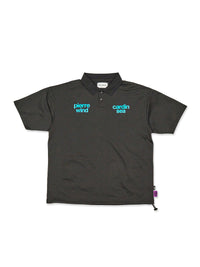 pierre cardin golf ×WIND AND SEA logo short sleeve polo | BLACK