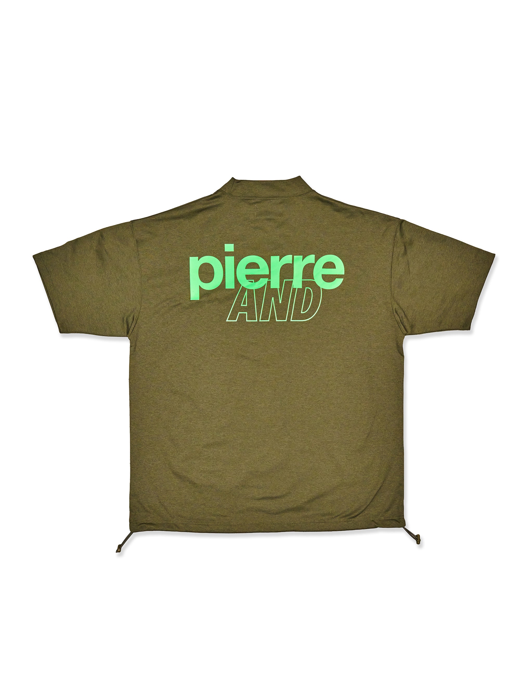 pierre cardin golf ×WIND AND SEA logo short sleeve mock-neck