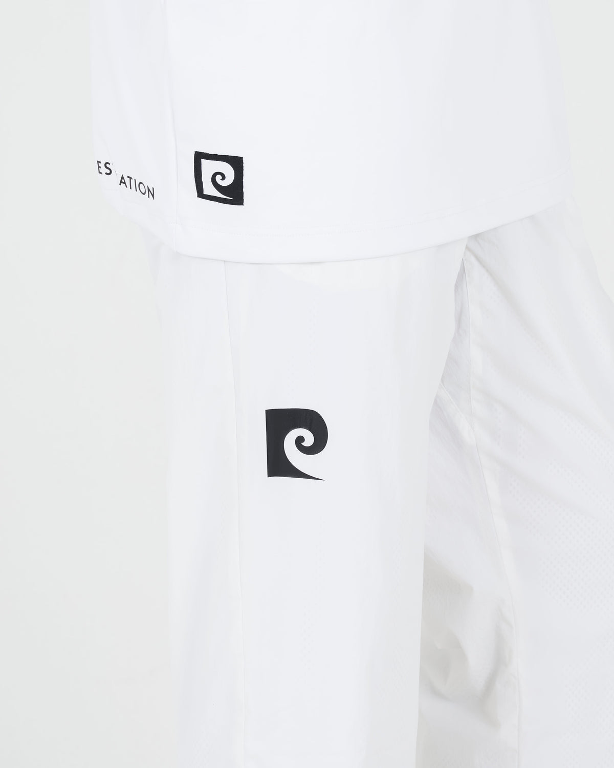 pierre cardin golf × ESTNATION logodesign long pants｜WHITE