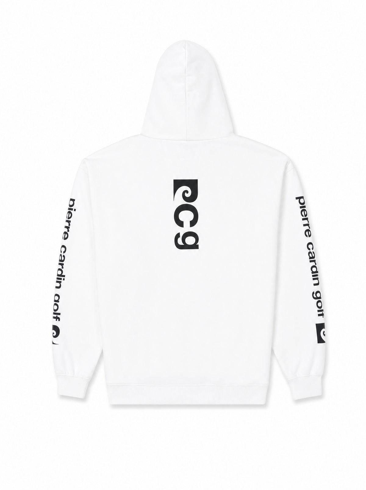 pierre cardin golf × ESTNATION logodesign long sleeve hoodie｜WHITE