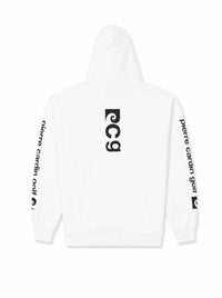 pierre cardin golf × ESTNATION logodesign long sleeve hoodie｜WHITE